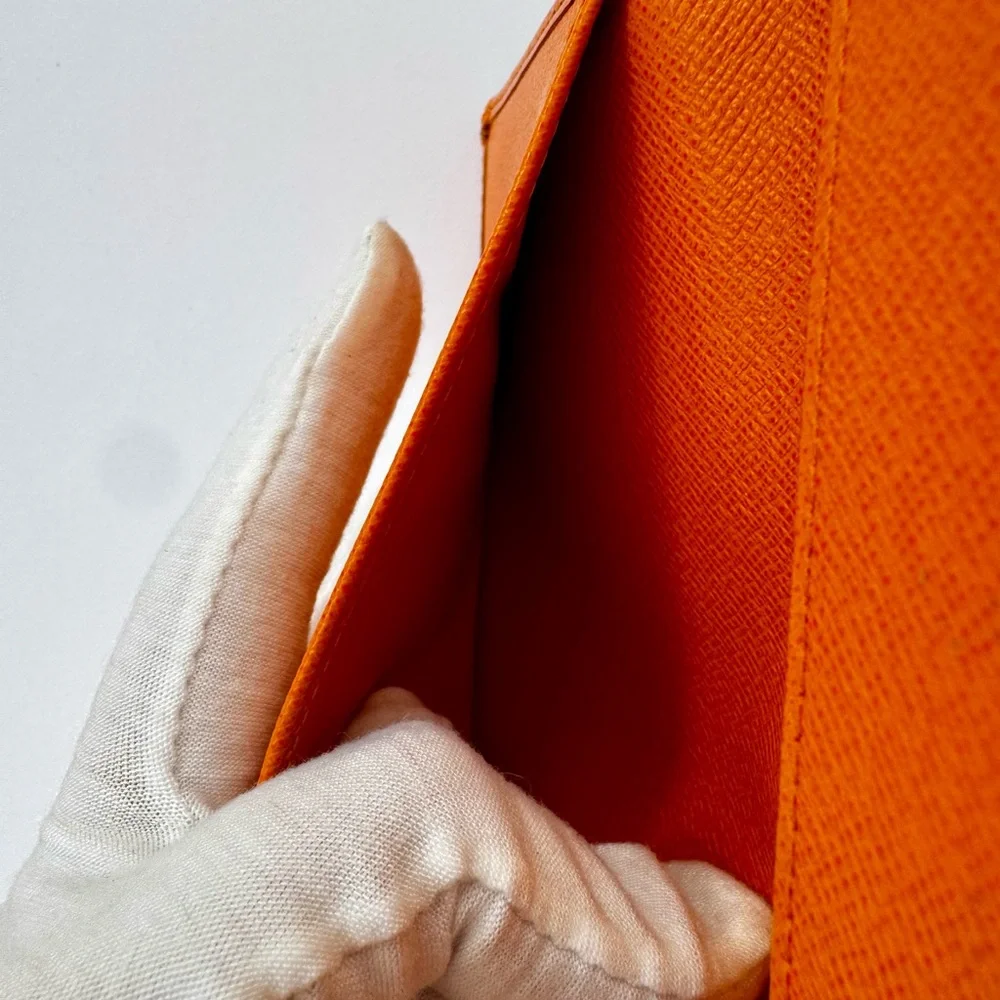 Louis Vuitton Vibrant Orange Epi Leather Wallet/Passport Cover - Picture 4 of 6